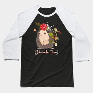 Igel Liebe Tiere Prinzessin Blumen Süß Baseball T-Shirt